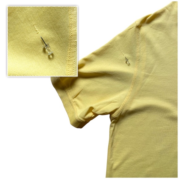 Masters Collection Polo Shirt Adult XXL 2XL Yellow Solid Short Sleeve Golf Mens - Picture 7 of 9
